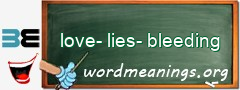 WordMeaning blackboard for love-lies-bleeding